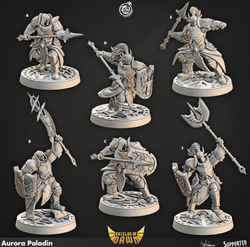 3D Printed Cast n Play Aurora Paladin Shields of Dawn 28mm 32mm D&D (Online Only)