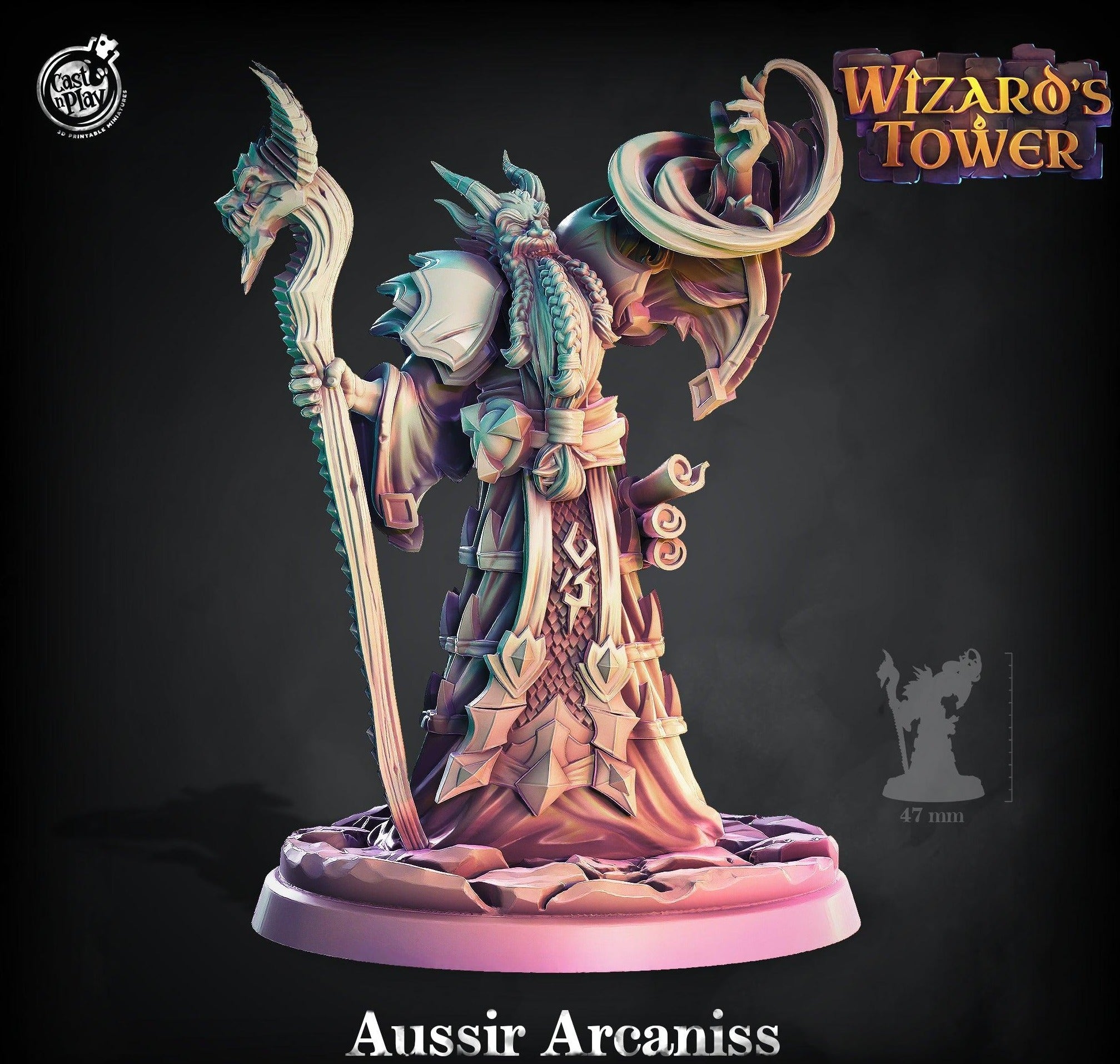 3D Printed Cast n Play Aussir Arcaniss Wizard's Tower Ragnarok D&D (Online Only)