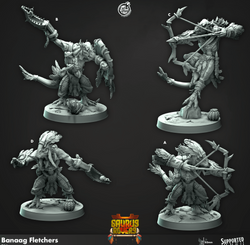 3D Printed Cast n Play Banaag Fletchers Saurus Rovers Set 28mm 32mm D&D (Online Only)