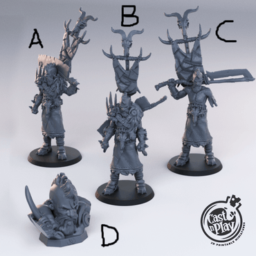 3D Printed Cast n Play - Bandit Captain Set 28mm 32mm D&D (Online Only)
