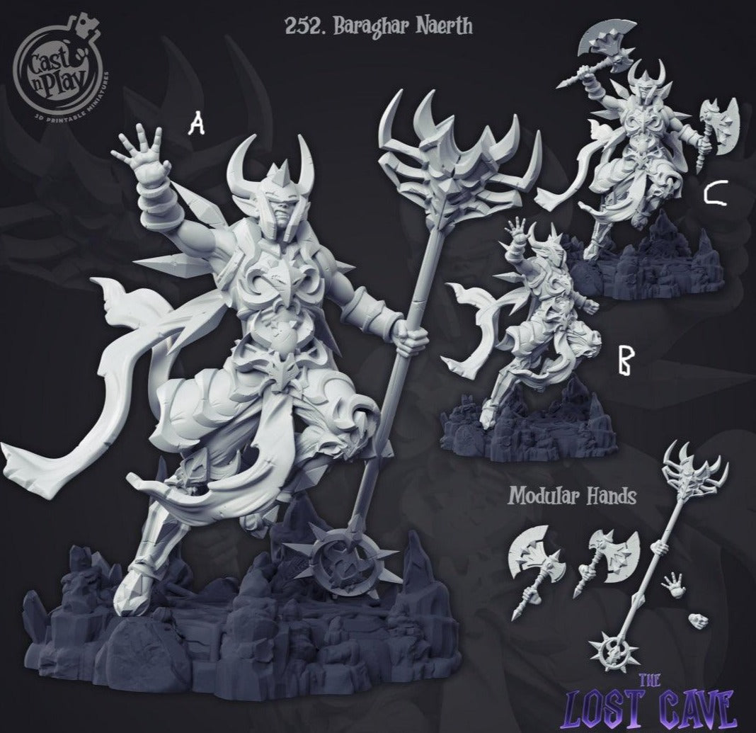 3D Printed Cast n Play Baraghar Naerth  28mm 32mm D&D (Online Only)