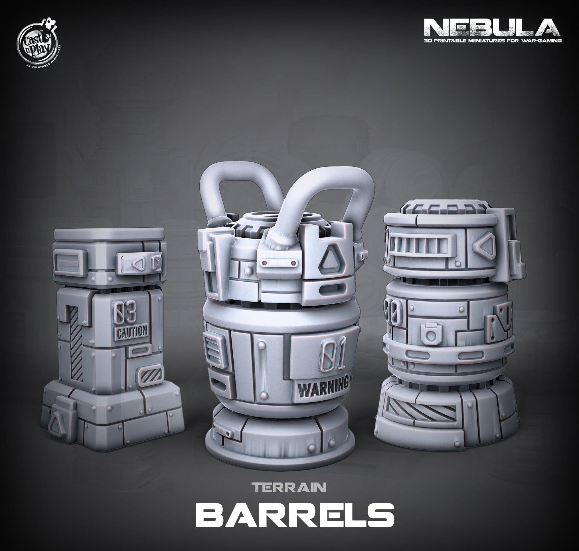 3D Printed Cast n Play Barrels Nebula Origins 28mm 32mm D&D (Online Only)