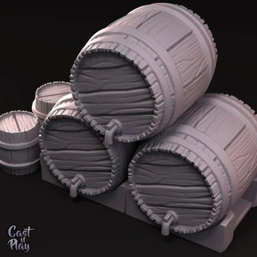 3D Printed Cast n Play Barrels Set 28mm 32mm D&D (Online Only)