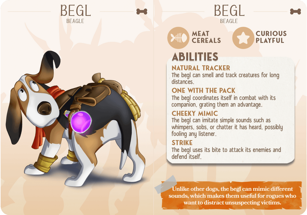 3D Printed Cast n Play Begl - The Beagle Companions 28mm 32mm D&D (Online Only)