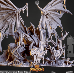 3D Printed Cast n Play Belevon Swamp Black Dragon Rise of the Dragons 28 32mm D&D (Online Only)