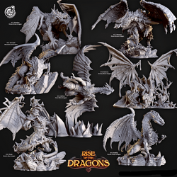 3D Printed Cast n Play Belevon Swamp Black Dragon Rise of the Dragons 28 32mm D&D (Online Only)