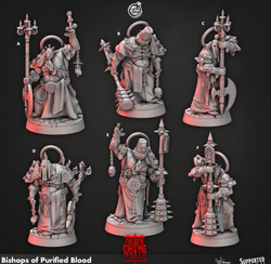 3D Printed Cast n Play Bishops of Purified Blood Church of Wrath 28mm 32mm D&D (Online Only)