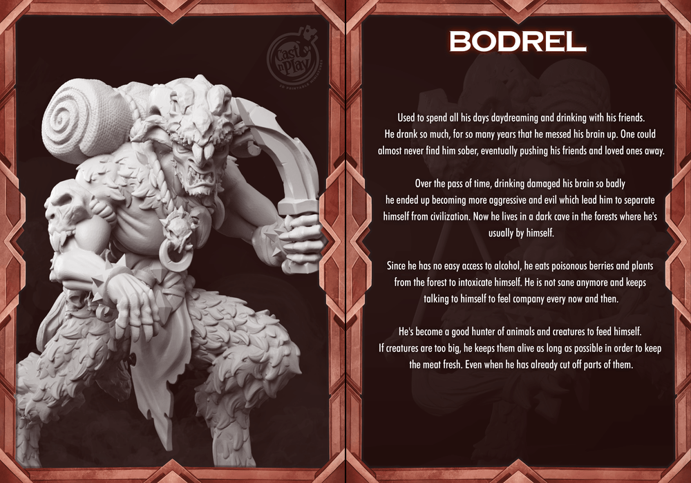 3D Printed Cast n Play Bodrel Mythical Clash 28mm 32mm D&D (Online Only)