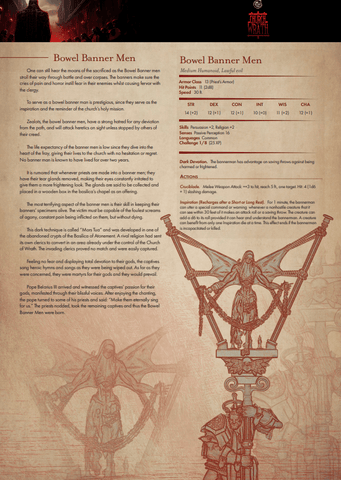 3D Printed Cast n Play Bowels Banners Church of Wrath 28mm 32mm D&D (Online Only)