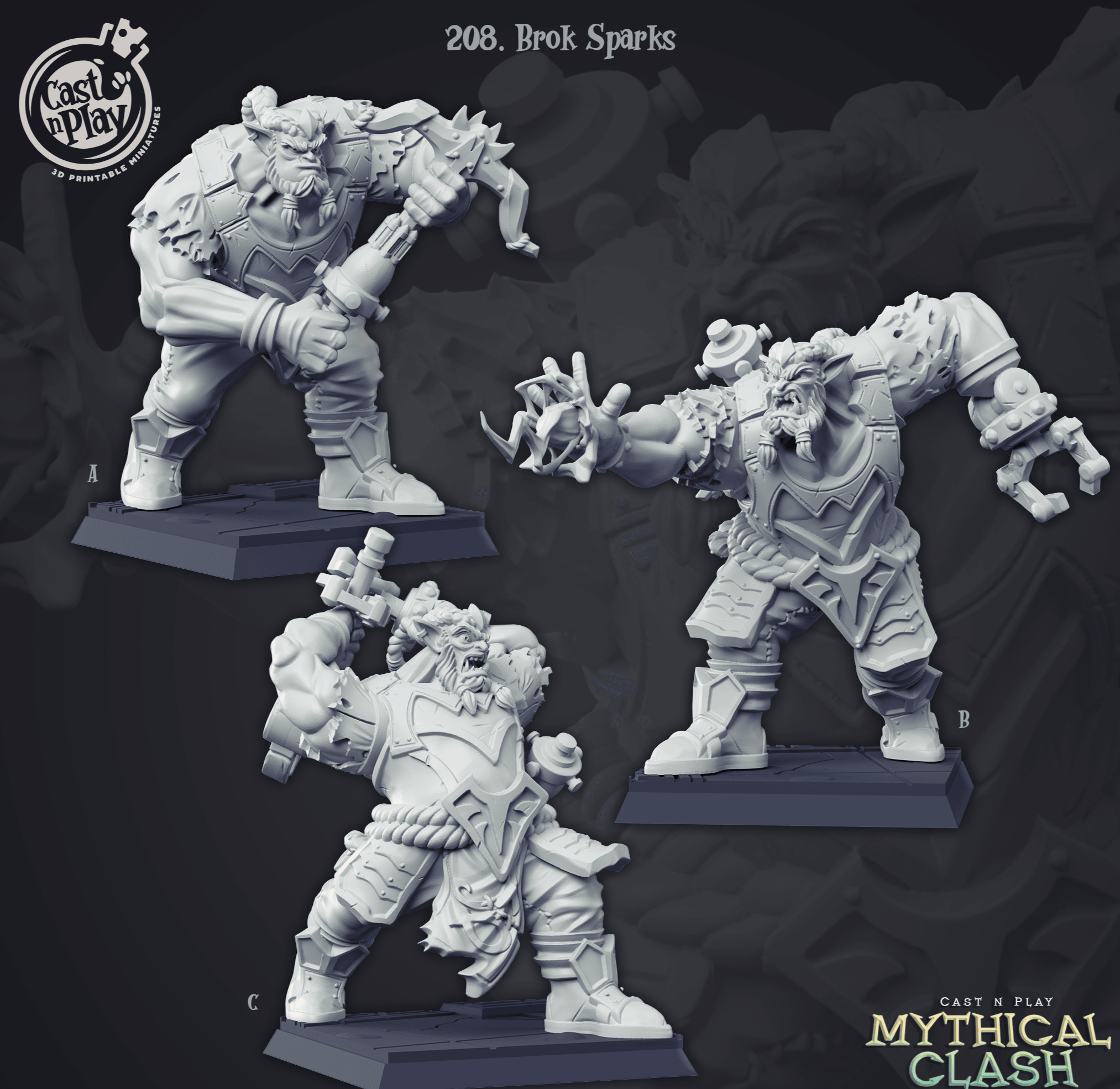 3D Printed Cast n Play Brok Sparks Mythical Clash 28mm 32mm D&D (Online Only)