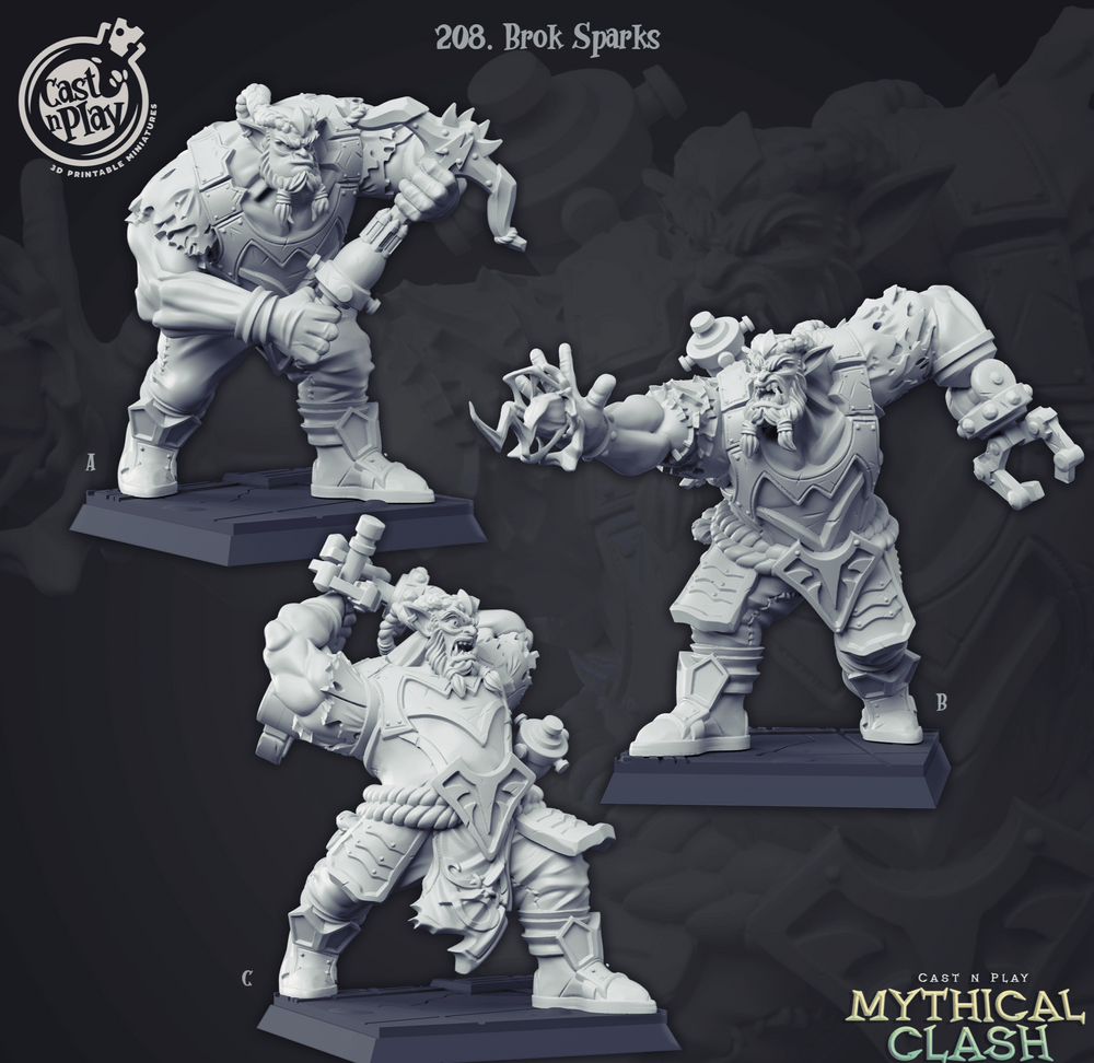 3D Printed Cast n Play Brok Sparks Mythical Clash 28mm 32mm D&D (Online Only)
