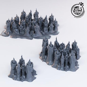 3D Printed Cast n Play - Candles 28mm 32mm D&D (Online Only)