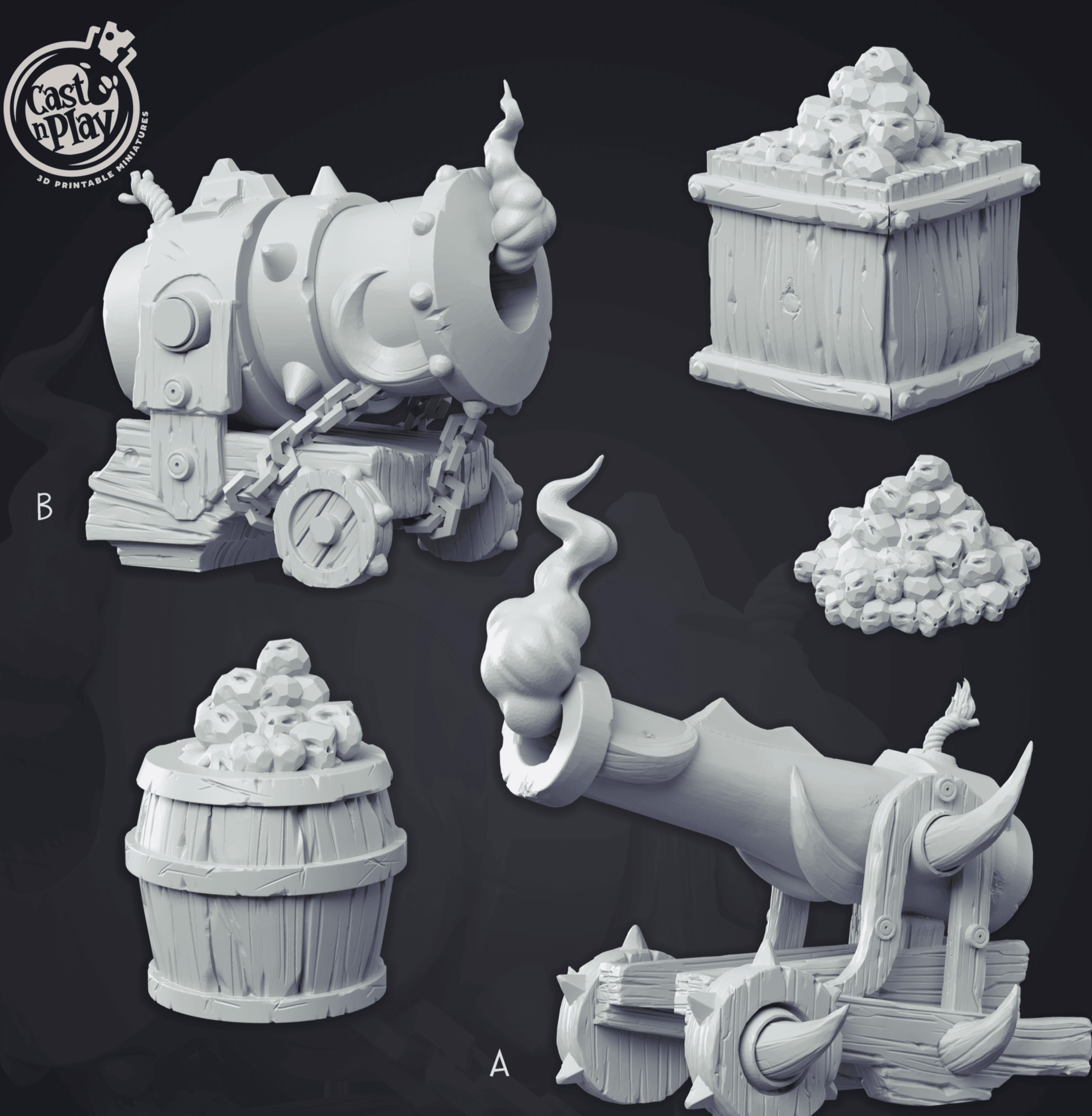 3D Printed Cast n Play - Canon Props 28mm 32mm D&D (Online Only)