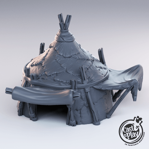 3D Printed Cast n Play - Captain Tent 28mm 32mm D&D (Online Only)