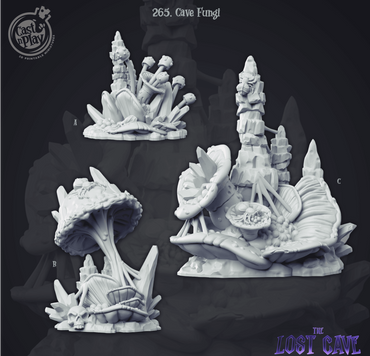 3D Printed Cast n Play Cave Fungi 28mm 32mm D&D (Online Only)