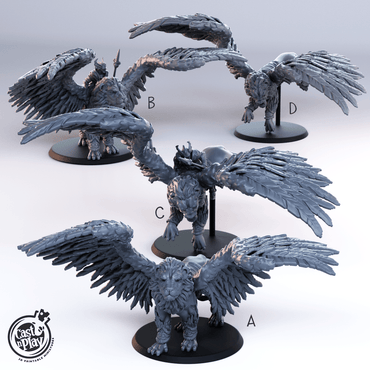 3D Printed Cast n Play - Celestial Beast Set 28mm 32mm D&D (Online Only)