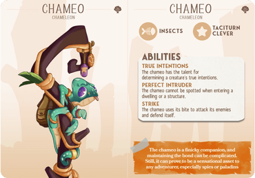 3D Printed Cast n Play Chameo - Chamaleon Companions 28mm 32mm D&D (Online Only)