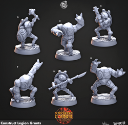 3D Printed Cast n Play Construct Legion Grunts Sorcerers Council 28mm 32mm D&D (Online Only)