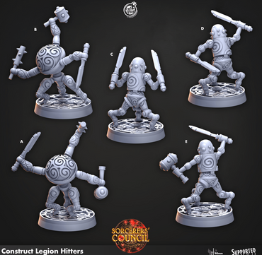 3D Printed Cast n Play Construct Legion Hitters Sorcerers Council 28mm 32mm D&D (Online Only)