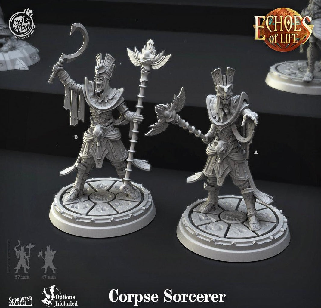 3D Printed Cast n Play Corpse Sorcerer 28mm 32mm D&D (Online Only)