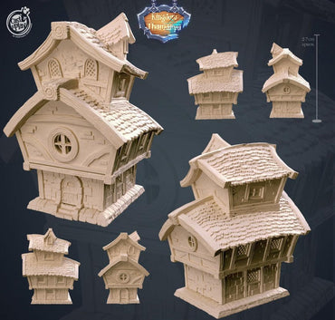 3D Printed Cast n Play Cottage Small Medival House Thamarya 28mm 32mm D&D (Online Only)