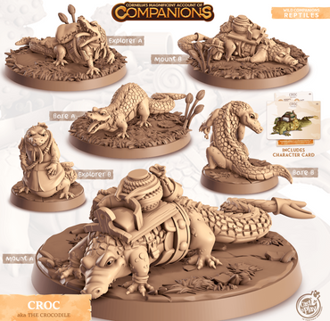 3D Printed Cast n Play Croc - The Crocodile Companions 28mm 32mm D&D (Online Only)