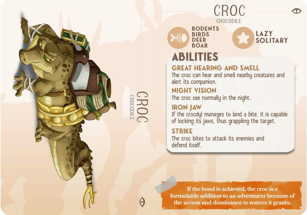 3D Printed Cast n Play Croc - The Crocodile Companions 28mm 32mm D&D (Online Only)