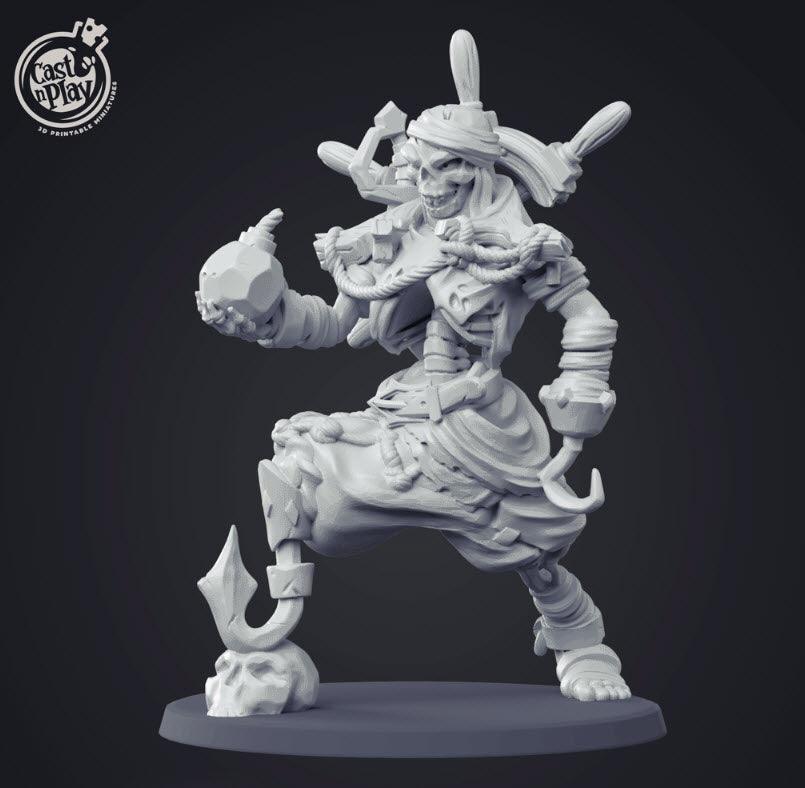 3D Printed Cast n Play Cursed Pirate Crew 28mm 32mm D&D (Online Only)