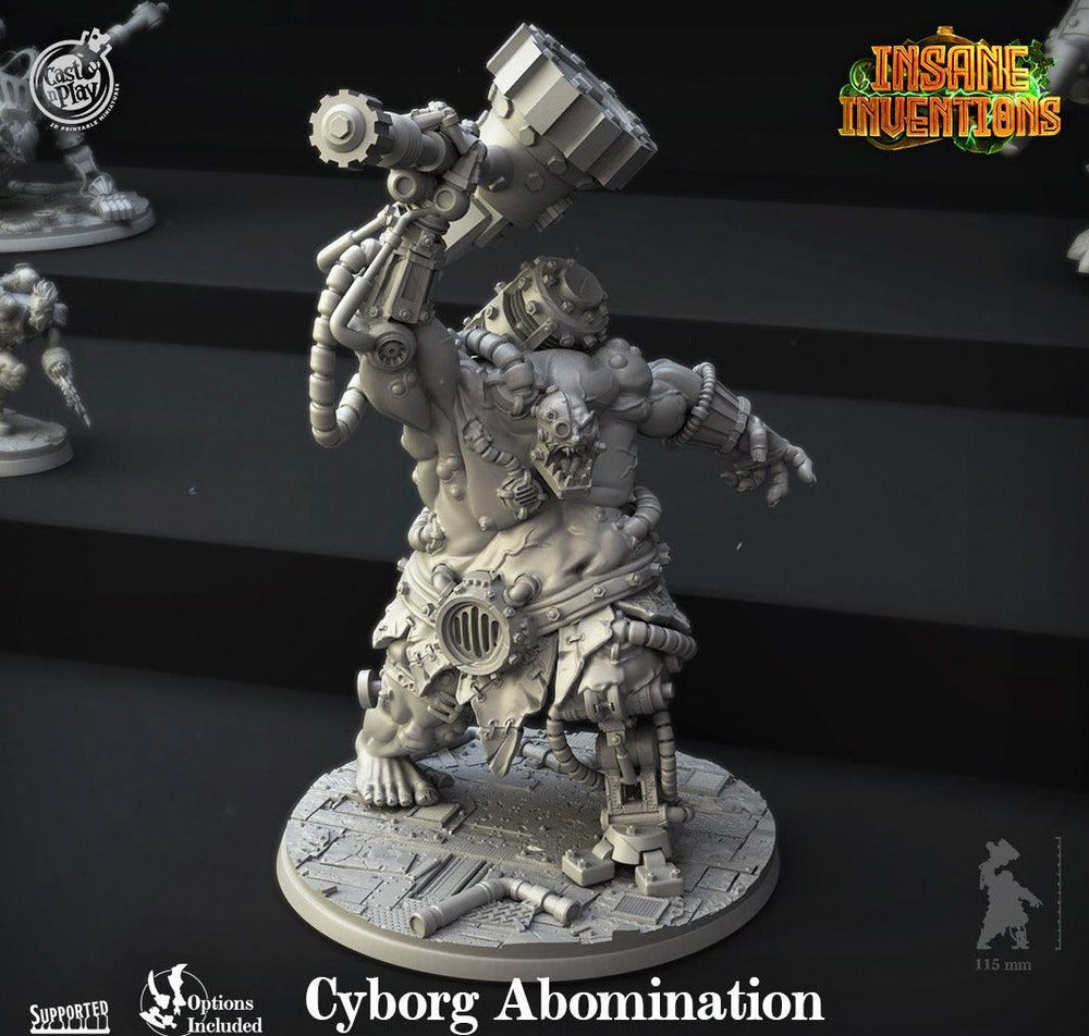 3D Printed Cast n Play Cyborg Abomination Insane Inventions 28mm 32mm D&D (Online Only)