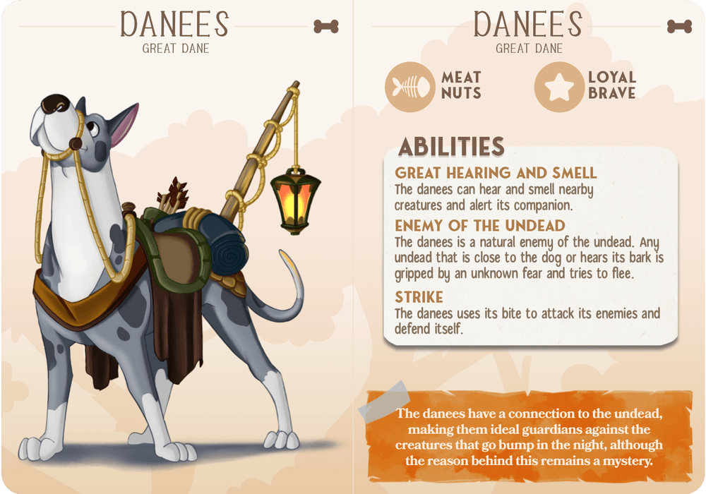 3D Printed Cast n Play Danees - Great Dane Companions 28mm 32mm D&D (Online Only)