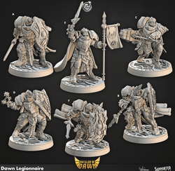 3D Printed Cast n Play Dawn Legionnaire Shields of Dawn 28mm 32mm D&D (Online Only)