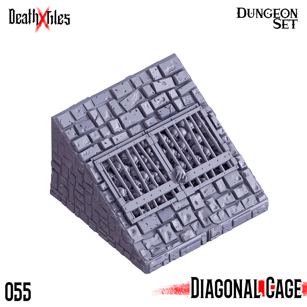 3D Printed Cast n Play Death x Tiles - Stairs Ramp Set 28mm 32mm D&D (Online Only)