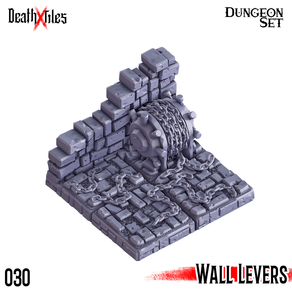 3D Printed Cast n Play Death x Tiles - Straight Walls Set 28mm 32mm D&D (Online Only)