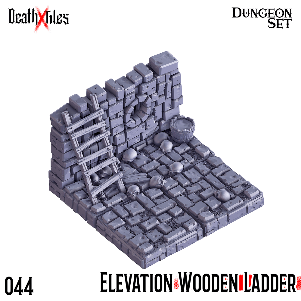 3D Printed Cast n Play Death x Tiles - Straight Walls Set 28mm 32mm D&D (Online Only)