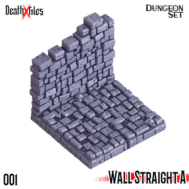 3D Printed Cast n Play Death x Tiles - Straight Walls Set 28mm 32mm D&D (Online Only)