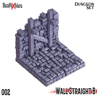 3D Printed Cast n Play Death x Tiles - Straight Walls Set 28mm 32mm D&D (Online Only)