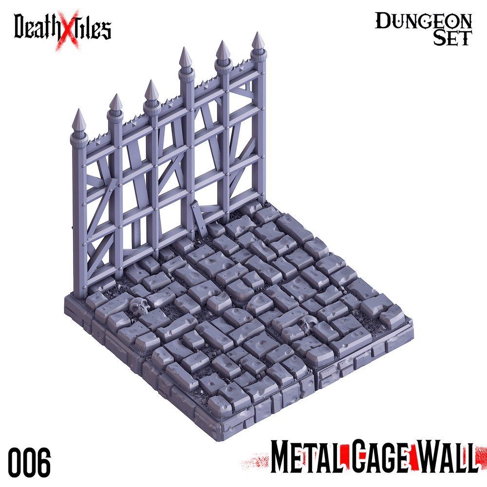 3D Printed Cast n Play Death x Tiles - Straight Walls Set 28mm 32mm D&D (Online Only)
