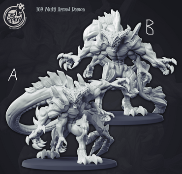 3D Printed Cast n Play Demon Hunters - Multi Armed Demon 28mm 32mm D&D (Online Only)