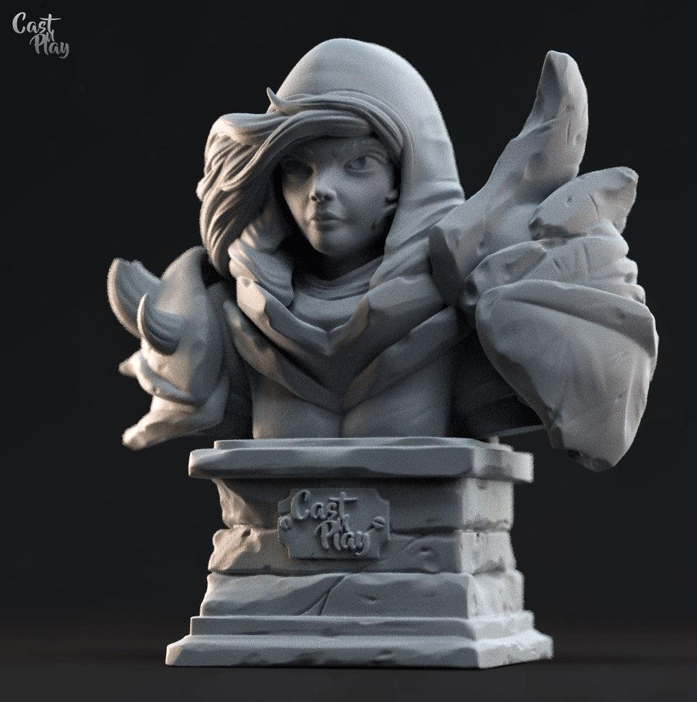 3D Printed Cast n Play Demon Huntress Bust 28mm 32mm D&D (Online Only)