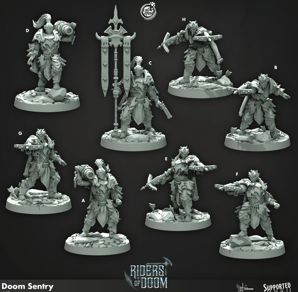 3D Printed Cast n Play Doom Sentry Riders of Doom Set 28mm 32mm D&D (Online Only)