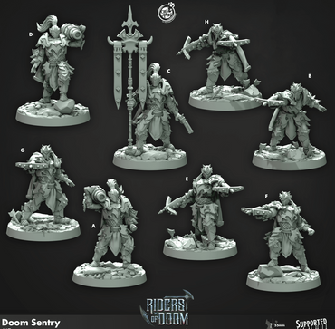 3D Printed Cast n Play Doom Sentry Riders of Doom Set 28mm 32mm D&D (Online Only)