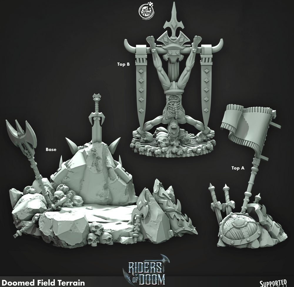 3D Printed Cast n Play Doomed Field Terrain Riders of Doom Set 28mm 32mm D&D (Online Only)