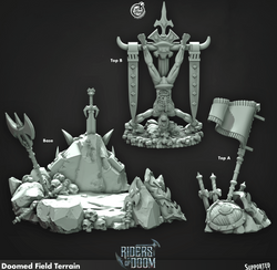 3D Printed Cast n Play Doomed Field Terrain Riders of Doom Set 28mm 32mm D&D (Online Only)