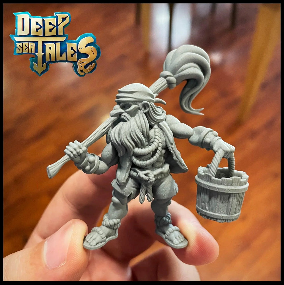 3D Printed Cast n Play Dormak Dwarf Pirate Deep Seas Tales 28mm 32mm D&D (Online Only)