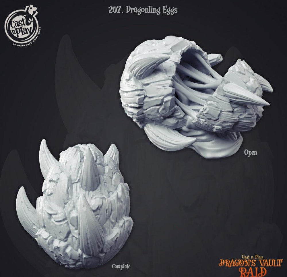 3D Printed Cast n Play Dragon Eggs Dragon's Vault 28 32mm D&D (Online Only)