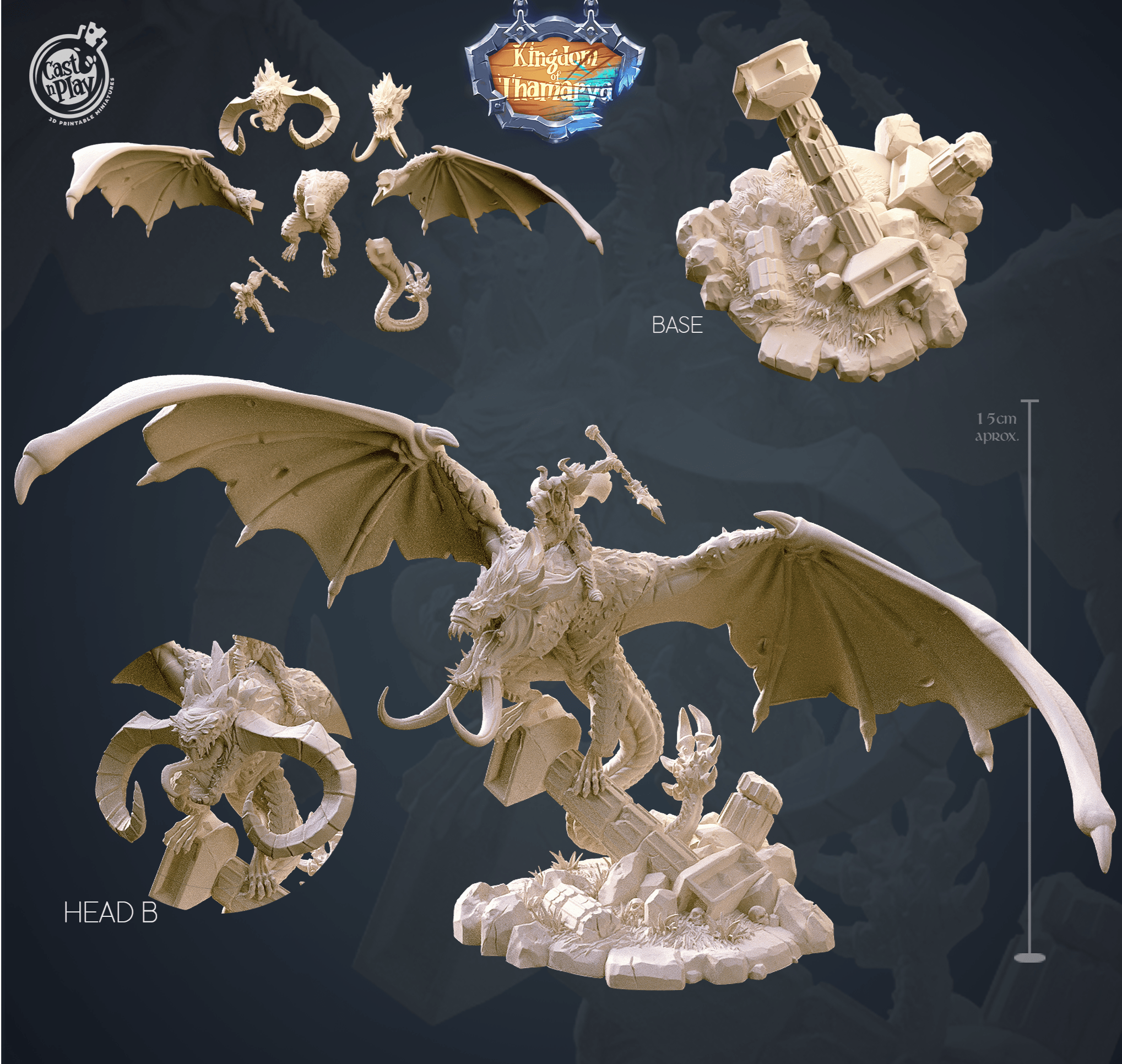 3D Printed Cast n Play Dragon Tamer Kingdom Of Thamarya 28mm 32mm D&D (Online Only)