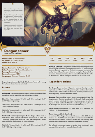 3D Printed Cast n Play Dragon Tamer Kingdom Of Thamarya 28mm 32mm D&D (Online Only)