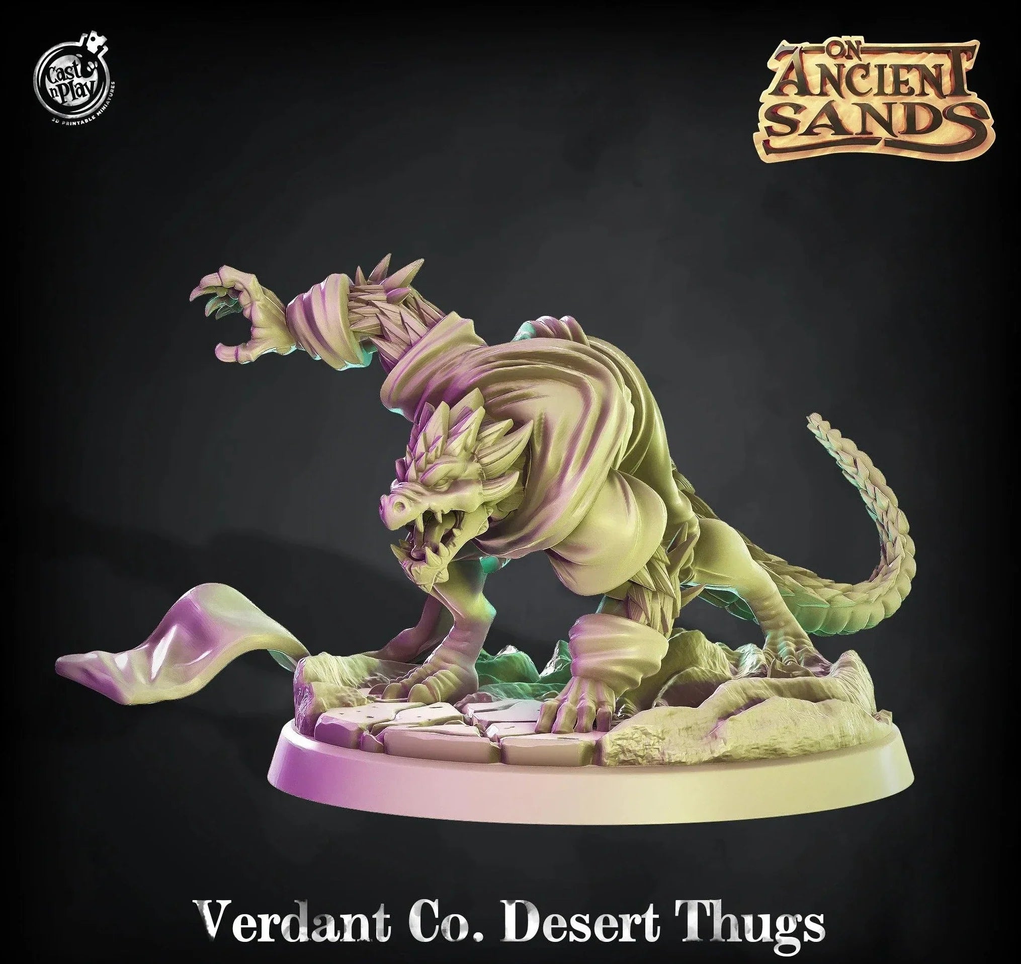 3D Printed Cast n Play Dragon Verdant Desert Thug On Ancient Sands 28mm 32mm D&D (Online Only)