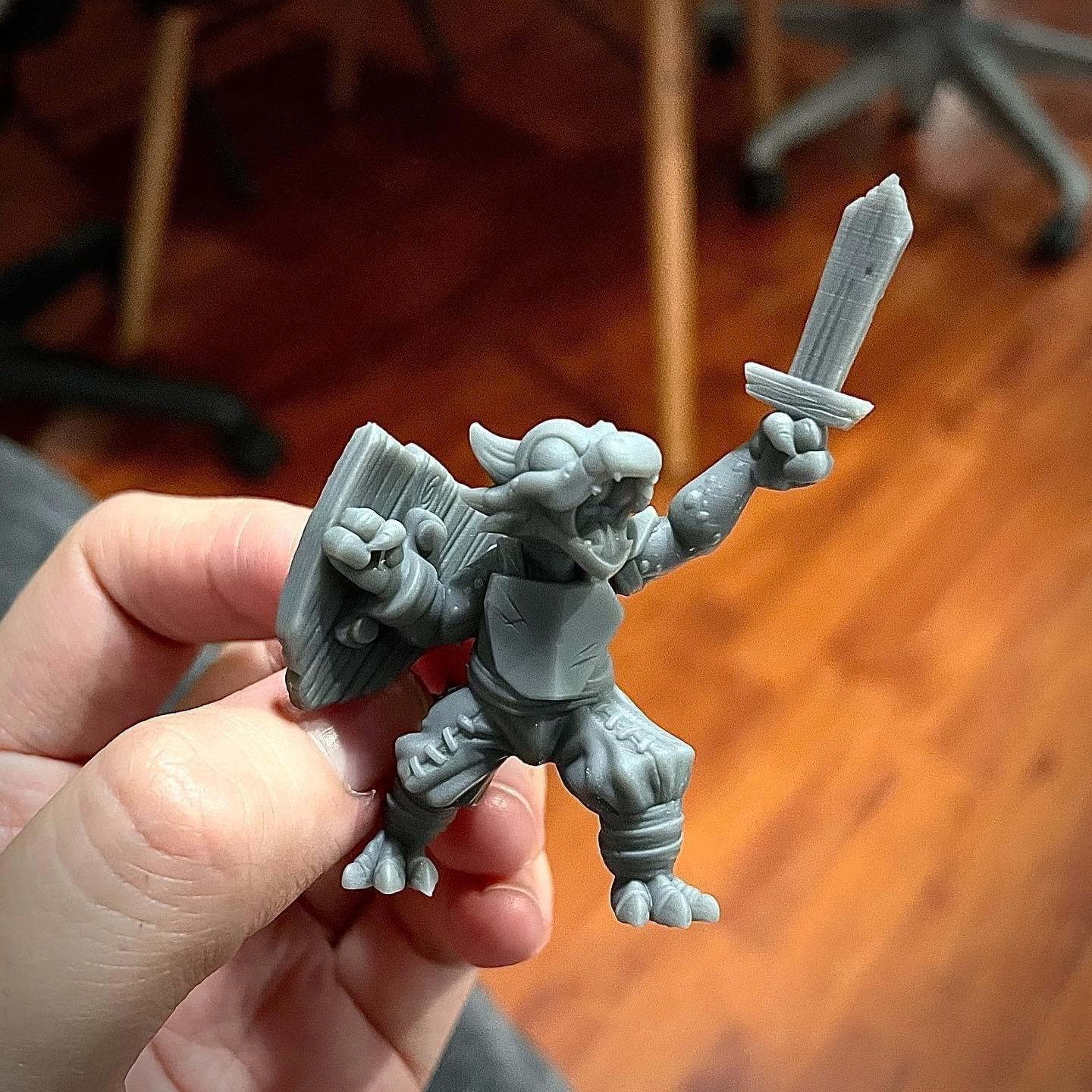 3D Printed Cast n Play Dragonborn Kid Warrior 28mm 32mm D&D (Online Only)