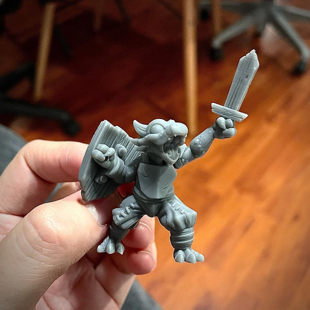 3D Printed Cast n Play Dragonborn Kid Warrior 28mm 32mm D&D (Online Only)